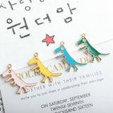 20pcs Cartoon Dinosaur Alloy Pendant DIY Jewelry Accessories