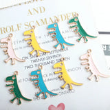 20pcs Cartoon Dinosaur Alloy Pendant DIY Jewelry Accessories