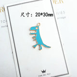 20pcs Cartoon Dinosaur Alloy Pendant DIY Jewelry Accessories