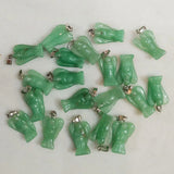20pcs/lot Green Aventurine Stone Angel Pendants for Jewelry Making