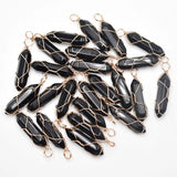 20pcs Stone Pillar Iron Wire Pendants for Jewelry Making