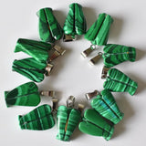 20pcs/lot Malachite Carved Angel Pendants for Jewelry Making