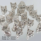 20pcs Lion Head Tibetan Silver Animal Beads for Bracelet Making