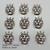20pcs Lion Head Tibetan Silver Animal Beads for Bracelet Making