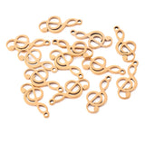 20pcs Musical Note Charms Stainless Steel Pendants DIY Craft