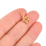 20pcs Musical Note Charms Stainless Steel Pendants DIY Craft