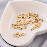 20pcs Musical Note Charms Stainless Steel Pendants DIY Craft
