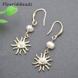 20pcs/lot Smiley Sun Charms CZ Pave Beads for DIY Jewelry