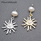 20pcs/lot Smiley Sun Charms CZ Pave Beads for DIY Jewelry
