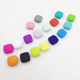 20pcs Quadrate Silicone Teething Beads Necklace Women Loose Teething Toy