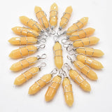 20pcs Crystal Pillar Point Pendants for Jewelry Making