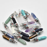 20pcs Natural Stone Crystal Charms Pendants for Jewelry Making