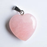 20pcs Natural Quartz Stone Heart Charms Pendants for Jewelry Making