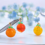 20pcs/lot Orange Shape Glass Decoration Charms for Jewelry Making