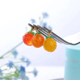 20pcs/lot Orange Shape Glass Decoration Charms for Jewelry Making