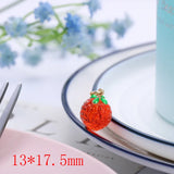 20pcs/lot Orange Shape Glass Decoration Charms for Jewelry Making