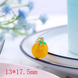 20pcs/lot Orange Shape Glass Decoration Charms for Jewelry Making
