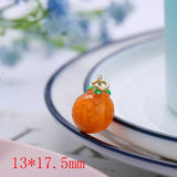 20pcs/lot Orange Shape Glass Decoration Charms for Jewelry Making