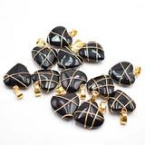 20pcs Wire Wrap tree of life heart glass crystal mixed pendants