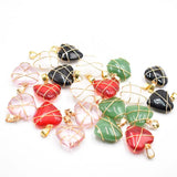 20pcs Wire Wrap tree of life heart glass crystal mixed pendants