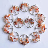 20pcs Natural Stone Tree of Life Wire Wrapped Pendants 30mm