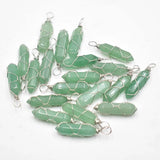 Green Aventurine Pillar Point Pendants x20