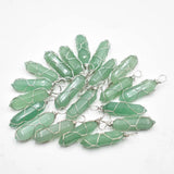 Green Aventurine Pillar Point Pendants x20