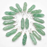 Green Aventurine Pillar Point Pendants x20