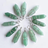 20pcs Tiger Eye Stone Amethysts Pendants for Jewelry Making