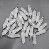 20pcs Natural Crystal Point Wire Pendants for Jewelry Making