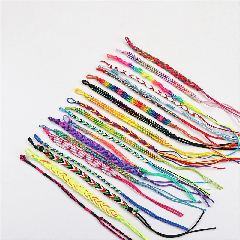 20pcs Cotton Rope Jewelry Cuff Bracelet Ankle Bangles for Men Women