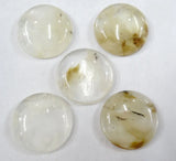 20pcs Natural Stone Round 25mm Cabochons Crystal Beads for DIY Jewelry Making