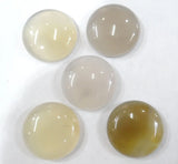 20pcs 25mm Epidote Cabochons Natural Stone Beads for DIY Jewelry Making