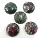 20pcs 25mm Epidote Cabochons Natural Stone Beads for DIY Jewelry Making