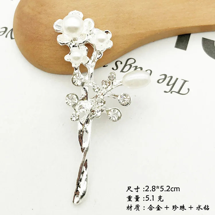 20pcs Branch Pendant Alloy Bird flower DIY charm Pearl Bracelet Necklace
