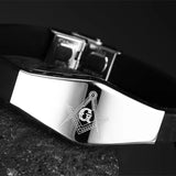 Masonic Bracelet Bangle Stainless Steel Freemasonry Jewelry Gift