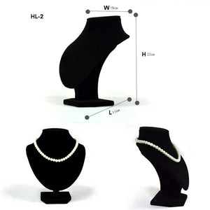 High Neck Velvet Jewelry Display Stand Rack