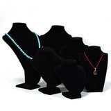 High Neck Velvet Jewelry Display Stand Rack