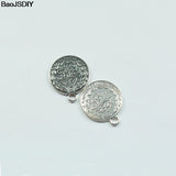 22mm Coin Alloy Flat Charms Pendants 10 pieces