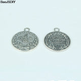 22mm Coin Alloy Flat Charms Pendants 10 pieces