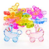 240pcs Baby Carriage Acrylic Necklace Pendants DIY Charms