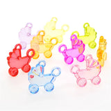 240pcs Baby Carriage Acrylic Necklace Pendants DIY Charms