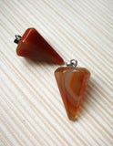 24PC Natural Stone Amethysts Agates Charms Necklace Pendants for Jewelry Making