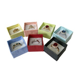 24Pcs Colorful Paper Jewelry Packing Box Wedding Earrings Stud Organizer