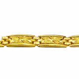 24k Filled 12MM Watch Belt Shape Bracelet for Men Long