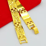24k Filled 12MM Watch Belt Shape Bracelet for Men Long