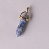 24pcs Natural Stone Pendulum Charms Hexagonal Pointed Healing Reiki Chakra