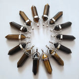 24pcs Natural Stone Crystal Chakra Pendants & Necklaces for Jewelry Making