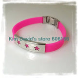 24pcs Mix Colour Silicone Bracelet Stainless Steel Buckle Bracelets