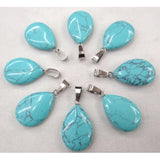 24pcs Water Drop Shape Stone Pendant for DIY Jewelry Making